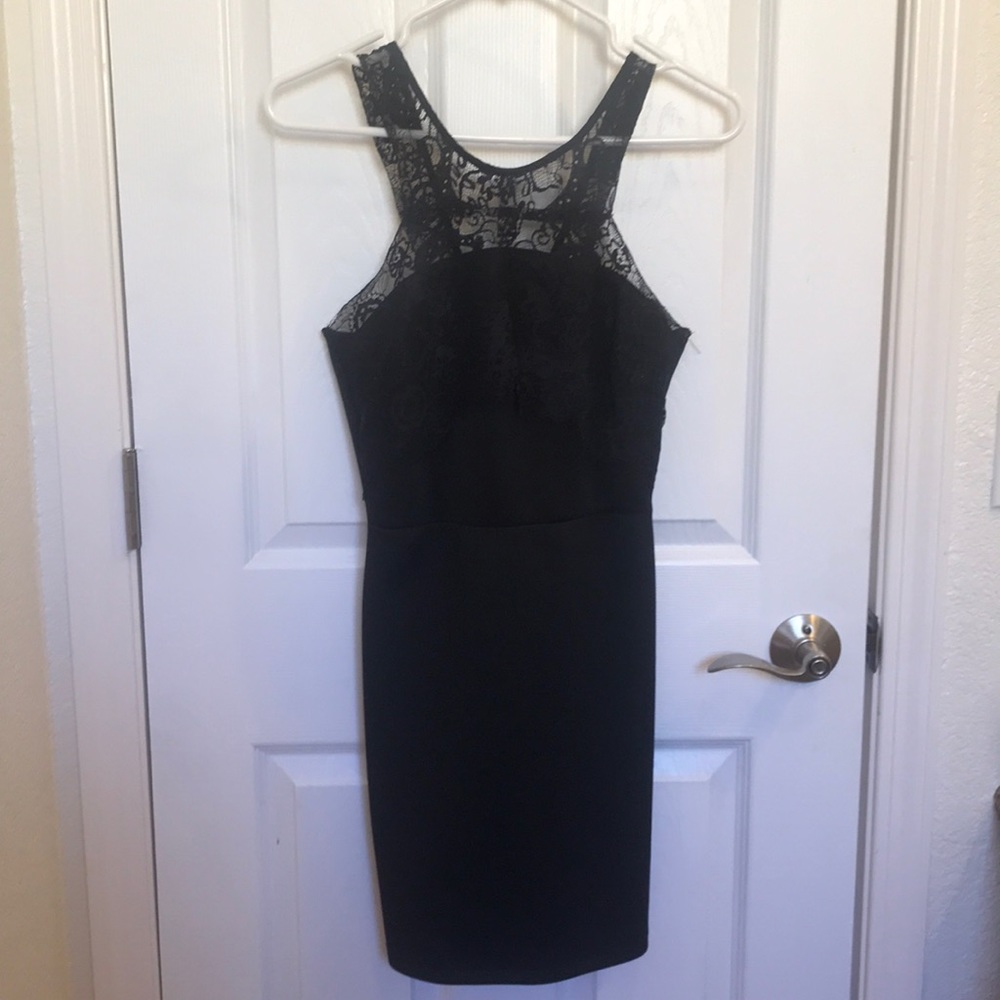 Black Bodycon Dress - Size M